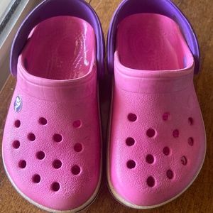 Pink crocs